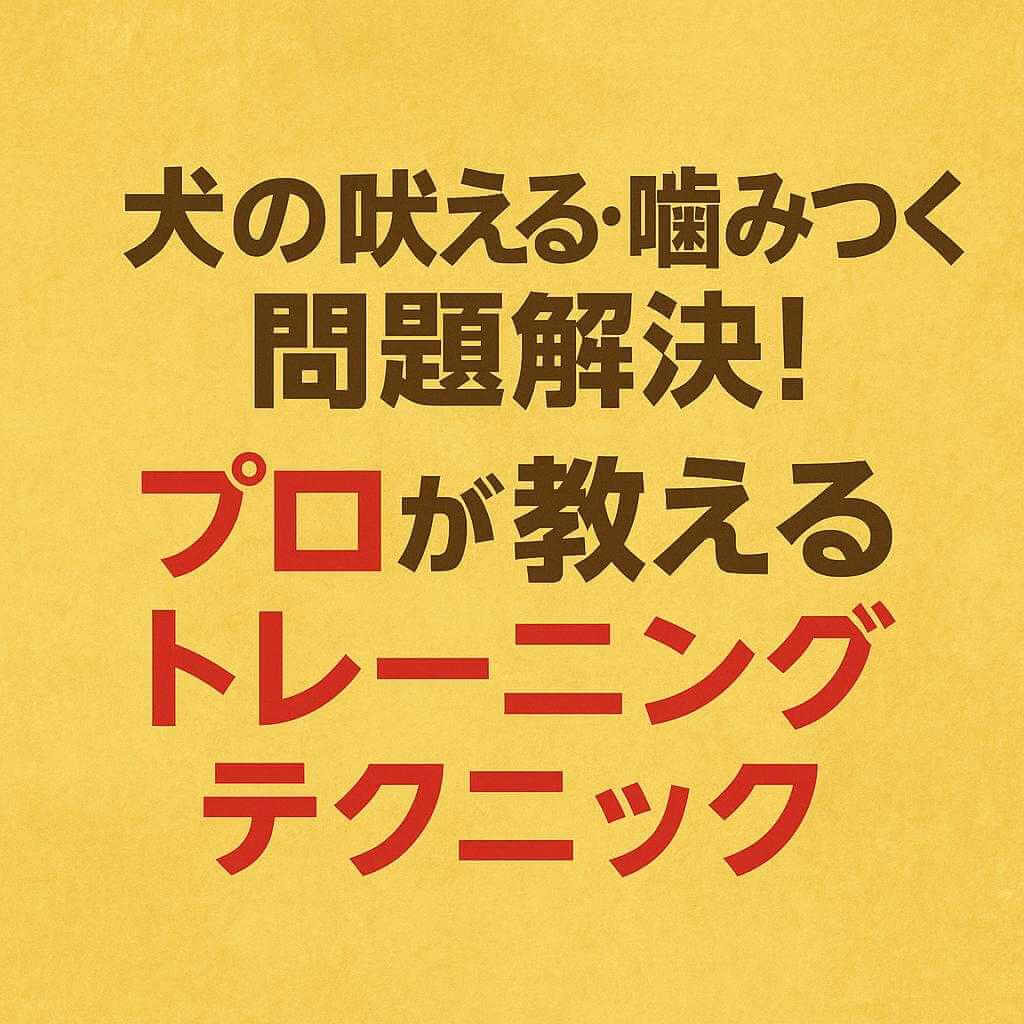 犬の吠える・噛みつく問題解決!プロが教えるトレーニングテクニック