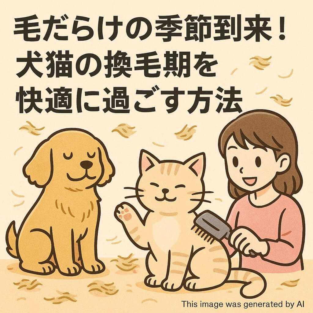 毛だらけの季節到来!犬猫の換毛期を快適に過ごす方法