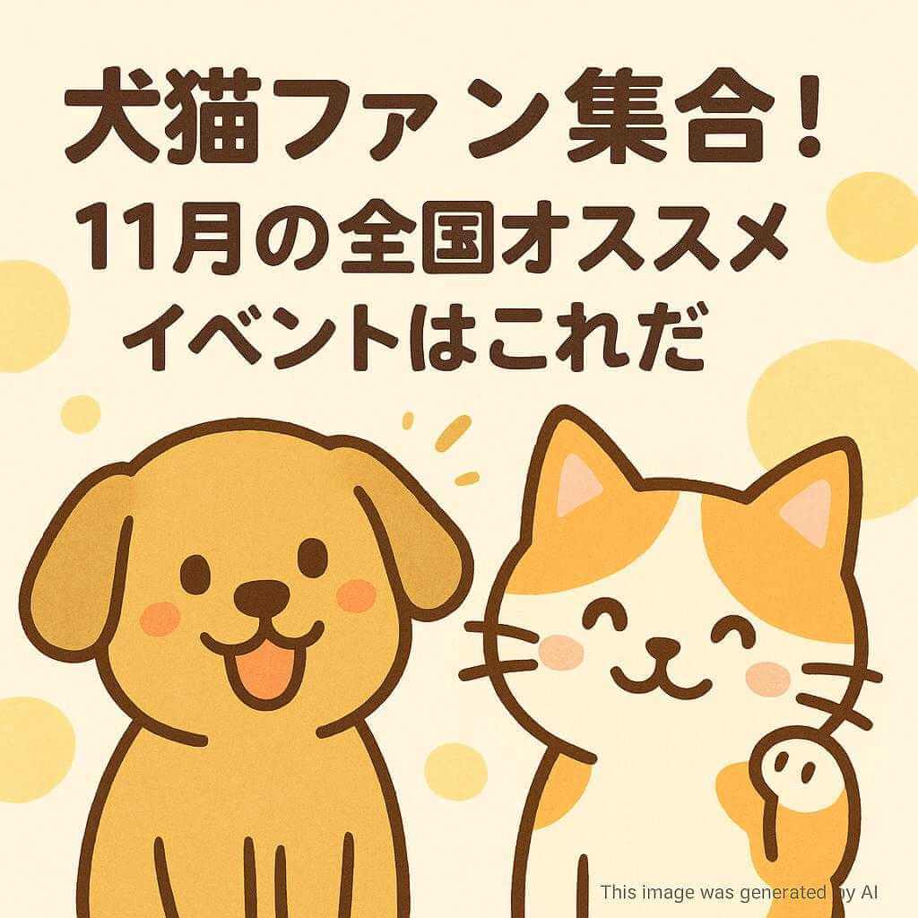 犬猫ファン集合!11月の全国オススメイベントはこれだ