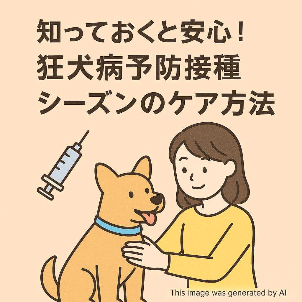 知っておくと安心!狂犬病予防接種シーズンのケア方法
