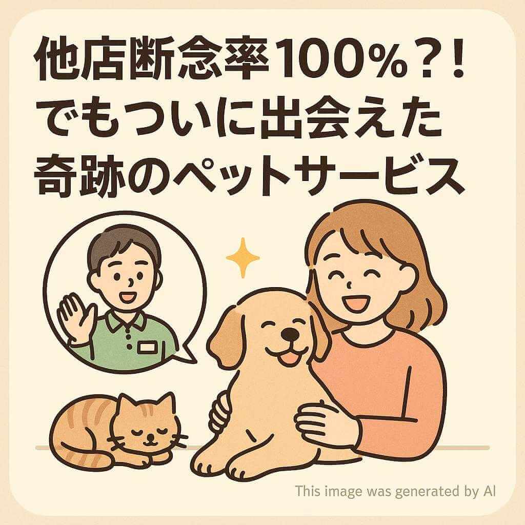 他店断念率100%?!でもついに出会えた奇跡のペットサービス