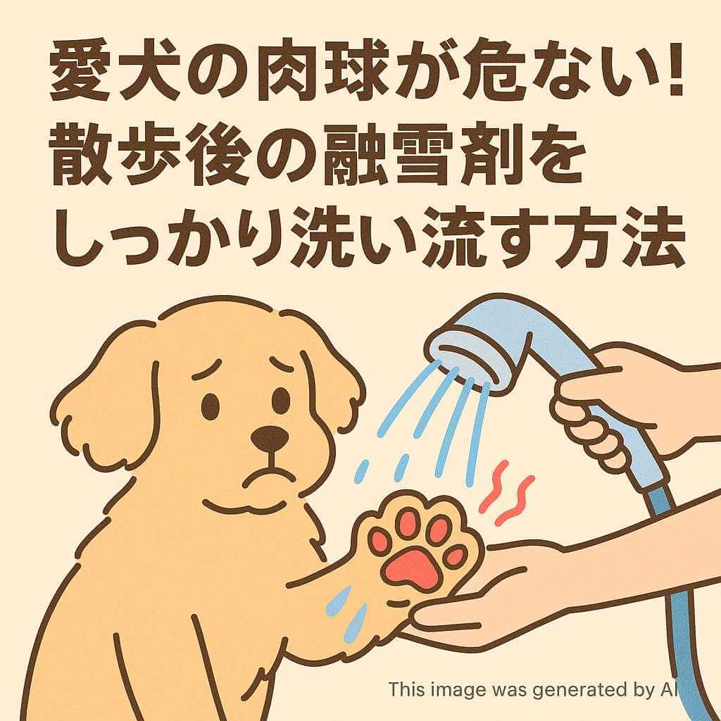愛犬の肉球が危ない!散歩後の融雪剤をしっかり洗い流す方法