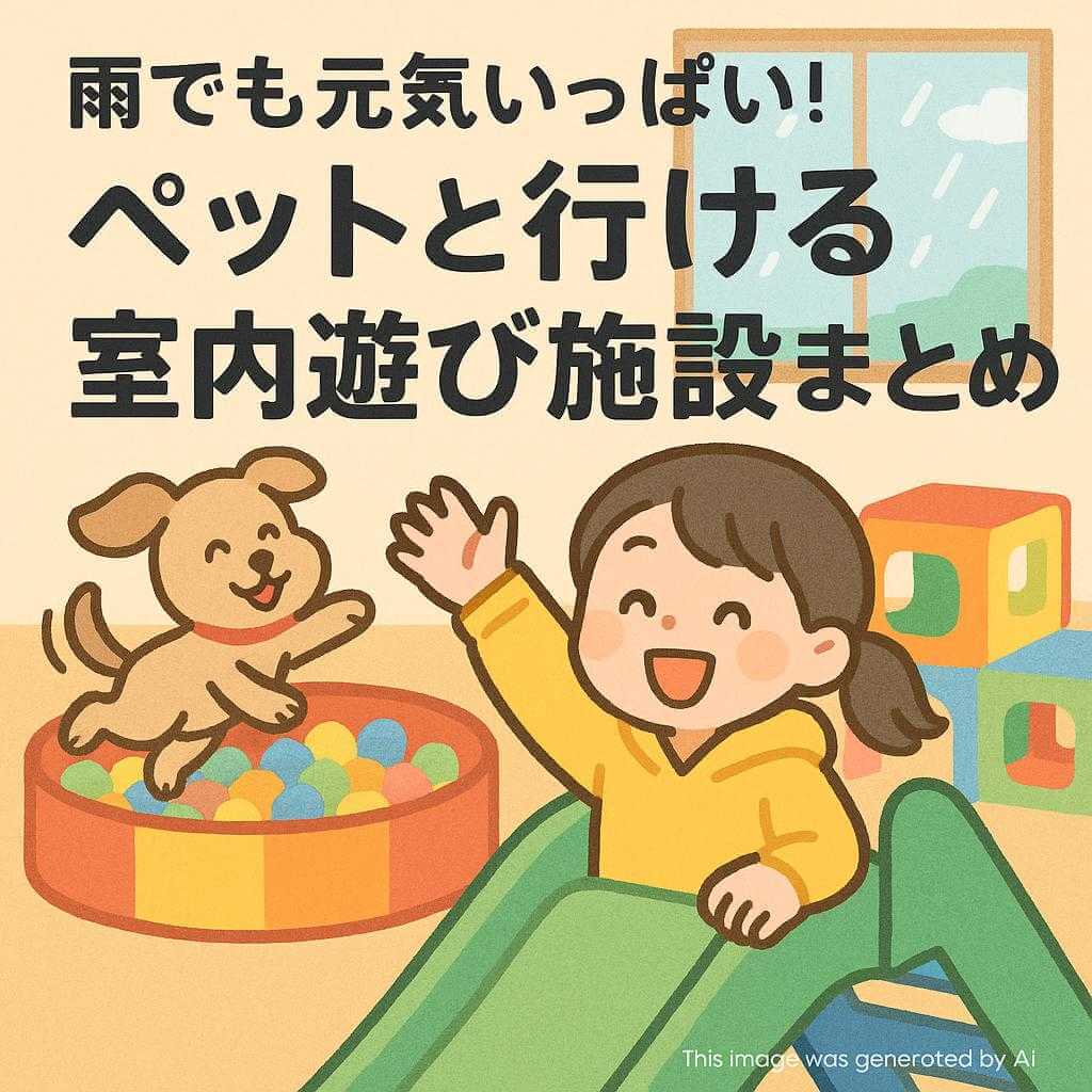 雨でも元気いっぱい!ペットと行ける室内遊び施設まとめ