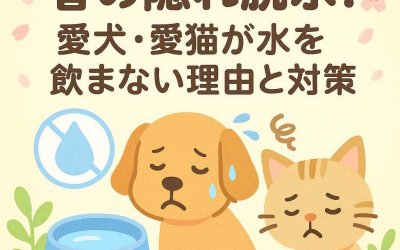 春の隠れ脱水！愛犬・愛猫が水を飲まない理由と対策