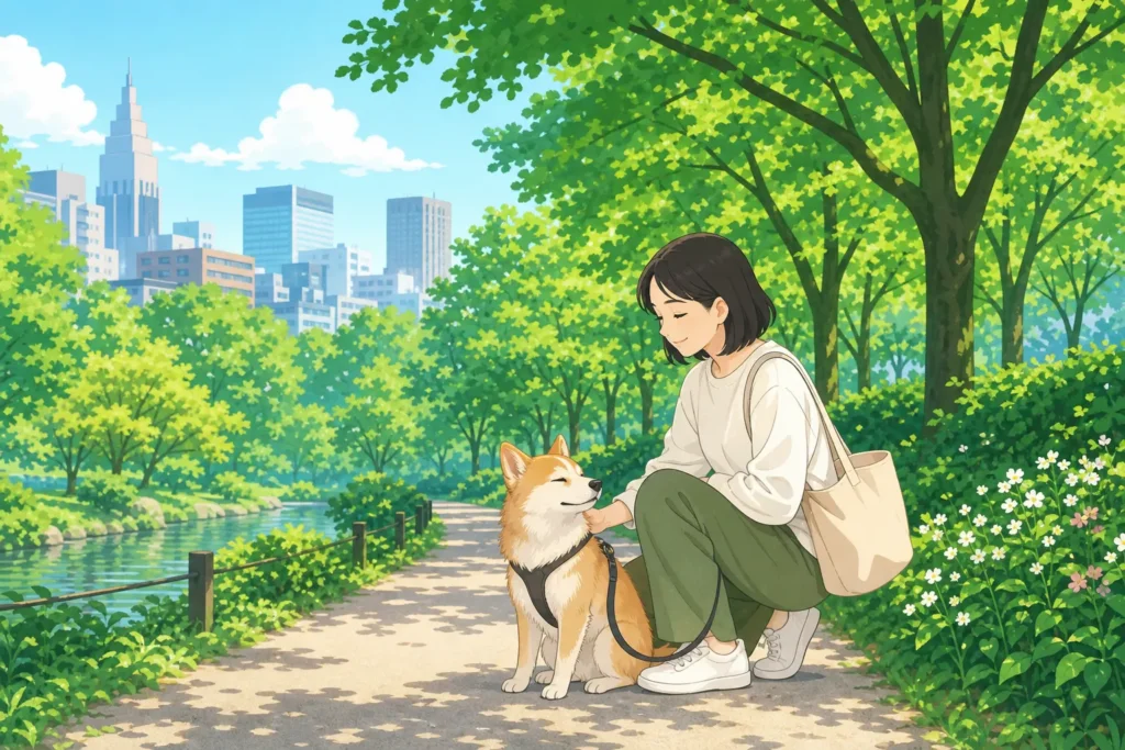 音に敏感な愛犬と歩く東京の静かな公園・緑道の選び方