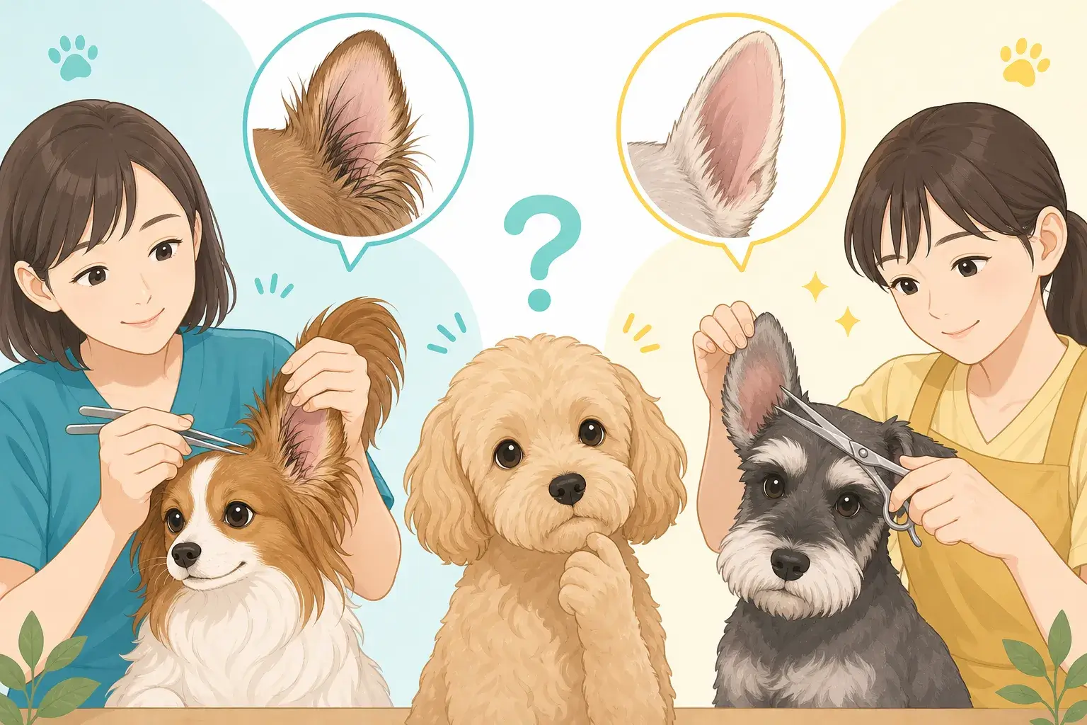 犬の耳毛は抜く？カットする？耳質別の判断基準