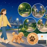 船橋の夜散歩｜防犯灯多いコース5選と肉球温度対策